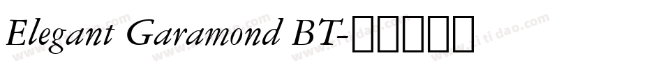 Elegant Garamond BT字体转换